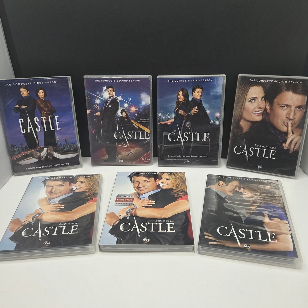 ABC Castle DVD Bundle Seasons 1 2 3 4 5 6 Nathan Fillion Crime Drama Series Lot